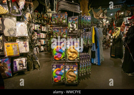 Clown accessories for sale at the Halloween Adventure costume shop on  Broadway in Greenwich Village, New York City Stock Photo - Alamy