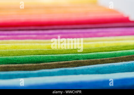 Samples of colored cloth background texture Stock Photo