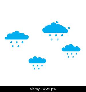 Rain Sky Set Vector Teamwork Stock Vector