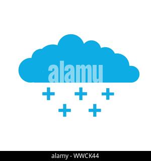 Pouring plus sign from the cloud Stock Vector