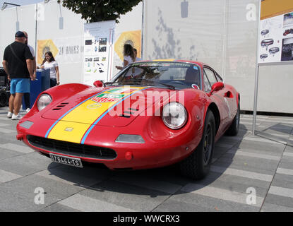 SERBIA, BELGRADE - SEPTEMBER 7, 2019: An Old timer car on display at the '24 hours of elegance' show on September 7, 2019 in Belgrade, Serbia. Stock Photo