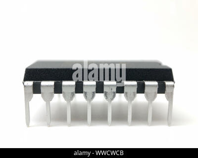 Different size and type integrated circuits stacked on a pile Stock Photo