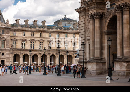 Landscape colour photography of the Louvre Museum in Paris France. Stock Photo