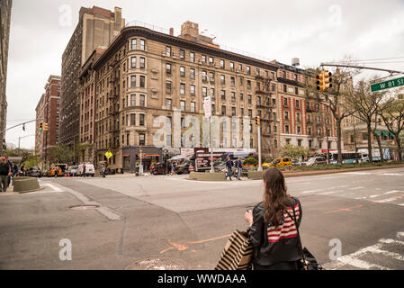 Unidentified people on the street of New York, USA Stock Photo