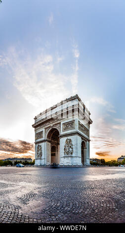 Paris Triumphal Arch the Arc de Triomphe de l’Etoile, France Stock Photo