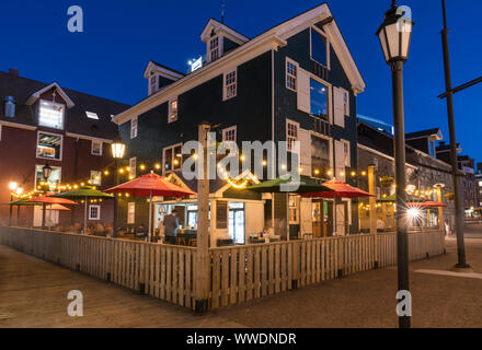 Halifax, Canada - June 18, 2019: Restaurant with outdoor seating along the Halifax, Nova Scotia waterfront Stock Photo