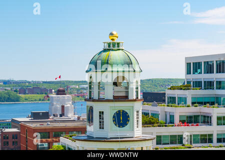 Historic Halifax Town Clock tower located on the grounds of the Halifax Citadel Stock Photo