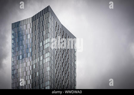 Deansgate Square development from Deansgate in Manchester. Stock Photo