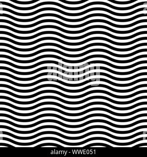 Vector seamless pattern. Modern stylish texture. Repeating geometric tiles with waves Stock Vector