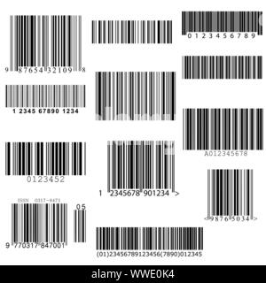 set of vector barcodes isolated . Template for your design Stock Vector