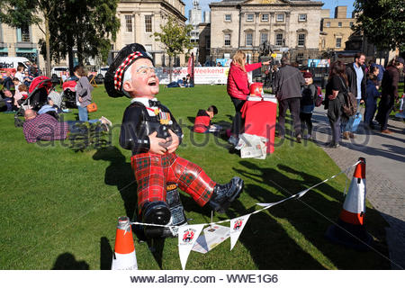 Tom Gilzean, Oor Wullie Big Farewell weekend at St Andrew Square, Edinburgh Scotland  13th - 15th September 2019 Stock Photo