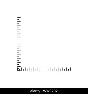 Vertical and horizontal ruler. Template for your design works. Stock Vector illustration isolated on white background. Stock Vector