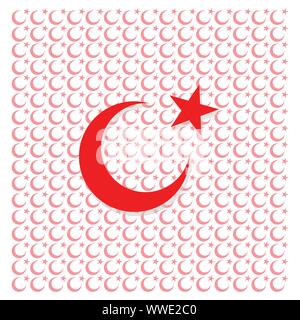 Turkey Flag Background Stock Vector
