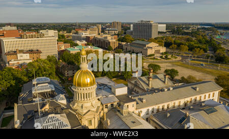 The capital statehouse of New Jersey close to the Delaware River in the city of Trenton Stock Photo
