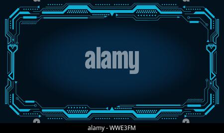 Graphic representation of a computer panel monitor, frame, control display. Vector illustration Stock Vector
