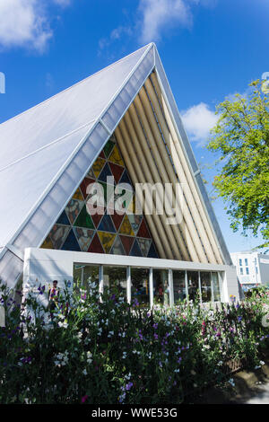 Cardboard Cathedral, formally called Transitional Cathedral, Christchurch, New Zealand Stock Photo