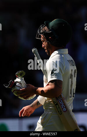 London, UK. 15th Sep, 2019. Matthew Wade of Australia during day four of the 5th Specsavers Ashes Test Match, at The Kia Oval Cricket Ground, London, England. Credit: ESPA/Alamy Live News Stock Photo