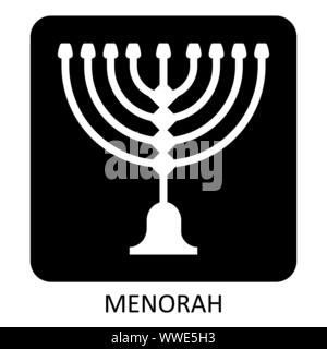 The menorah icon Stock Vector