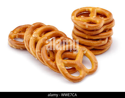 Pretzel crackers isolated on white background Stock Photo