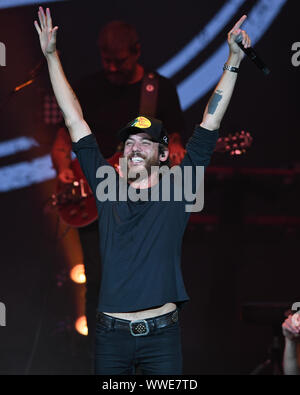 WEST PALM BEACH, FL - SEPTEMBER 14: Chris Janson performs at The Coral Sky Amphitheatre on September 14, 2019 in West Palm Beach Florida. Credit mpi04/MediaPunch Stock Photo