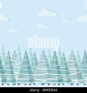 Vector nature seamless border for design template. Stock Vector