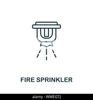 fire sprinkler icon vector line logo mark or symbol set collection ...