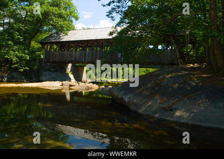 Sunday River Covered Bridge, Bethel, Maine Stock Photo