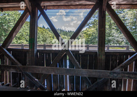 Sunday River Covered Bridge, Bethel, Maine Stock Photo