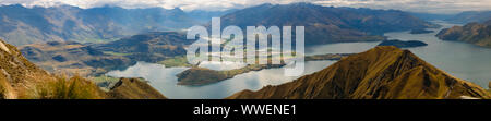 Panorama of Roys Peak - Wanaka Stock Photo