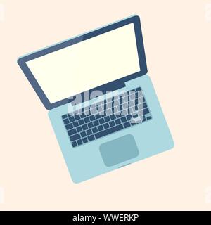 Open laptop pc. Vector illustration Stock Vector