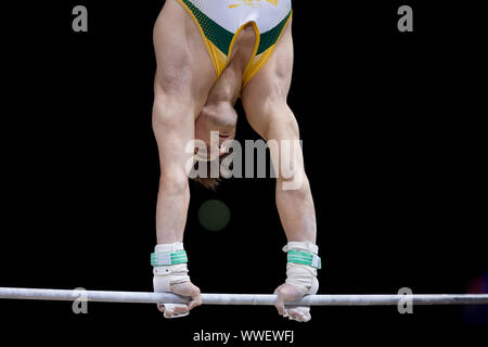 Paris, France. 15th Sep, 2019. Robert Tvorogal from Lithuania during 2019 FIG World cup Challenge in Paris, finals on Sunday September 15th Credit: Kathleen Michel/Alamy Live News Stock Photo