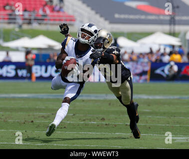 September 15, 2019 Los Angeles Rams wide receiver Brandin Cooks #12 in  action during the NFL game between the Los Angeles Rams and the New Orleans  Saints at the Los Angeles Coliseum