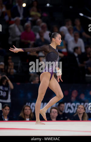 Paris, France. 15th Sep, 2019. Sira Macias from Argentina during 2019 FIG World cup Challenge in Paris, finals on Sunday September 15th Credit: Kathleen Michel/Alamy Live News Stock Photo