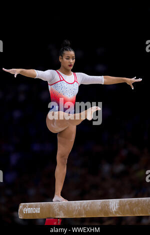 Paris, France. 15th Sep, 2019. Marine Boyer from France during 2019 FIG World cup Challenge in Paris, finals on Sunday September 15th Credit: Kathleen Michel/Alamy Live News Stock Photo