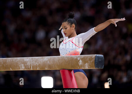 Paris, France. 15th Sep, 2019. Marine Boyer from France during 2019 FIG World cup Challenge in Paris, finals on Sunday September 15th Credit: Kathleen Michel/Alamy Live News Stock Photo