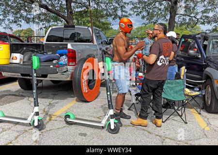 LOOK: Halloween tailgaters fill Muni Lot for Browns-Steelers game