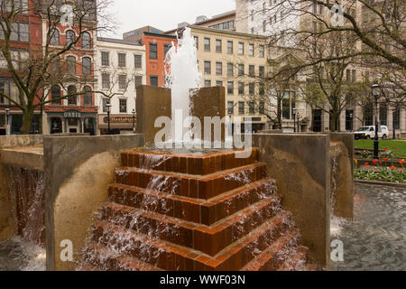 Hanover Square in Downtown Syracuse NY Stock Photo