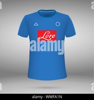 football kit PSG, shirt template for soccer jersey. Vector illustration  Stock Vector Image & Art - Alamy