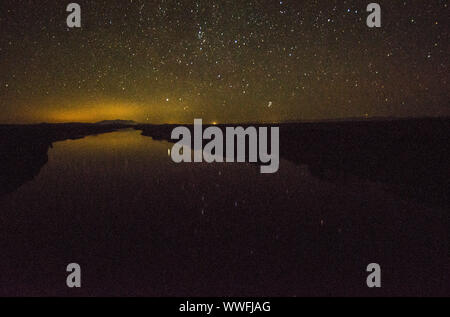 Stars over the Rio Grande, Costilla County, Colorado, USA Stock Photo ...