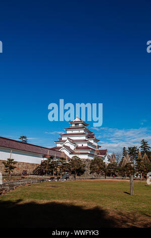 DEC 4, 2018 Aizu Wakamatsu, JAPAN - Tourist at Aizu Wakamatsu Tsuruga ...
