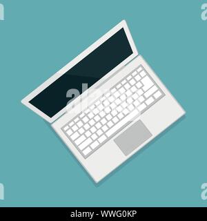 Modern portable design with top view Stock Vector