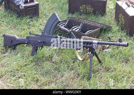 One of the most iconic British WW2 weapons, The Bren gun. Stock Photo