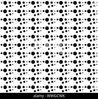 Vector abstract seamless pattern. Black dots on a white background. Geometrical pattern for wallpaper, fabric design Stock Vector