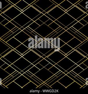 Golden cross threads background. Luxury vector seamless pattern Stock Vector