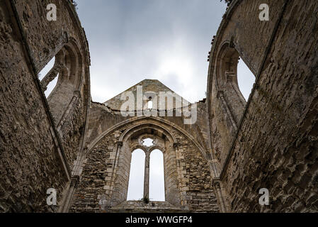 The ruin of the abbey des chateliers on the island of Re , Ile de Re, France. Stock Photo