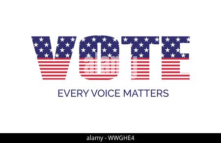 Presidential election typography poster. USA patriotic sign. Vector ...