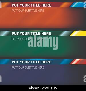 Lower third banners Stock Vector