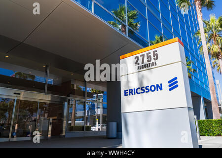 Sep 1, 2019 Santa Clara / CA / USA - Ericsson headquarters in Silicon Valley; Telefonaktiebolaget LM Ericsson, is a Swedish multinational networking a Stock Photo