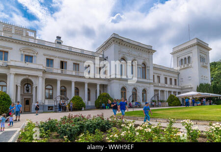 Livadia, Crimea - July 10. 2019. Livadia Palace - the former southern residence of Russian emperors Stock Photo