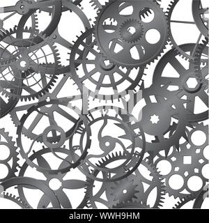 Seamless vector texture - watch gears Stock Vector
